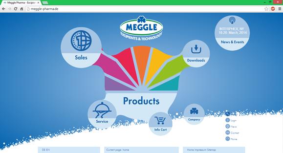 Meggle-Pharma Desktopseite