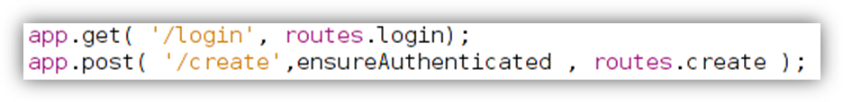 Quellcodeausschnitt, Routing auf die create-Customer